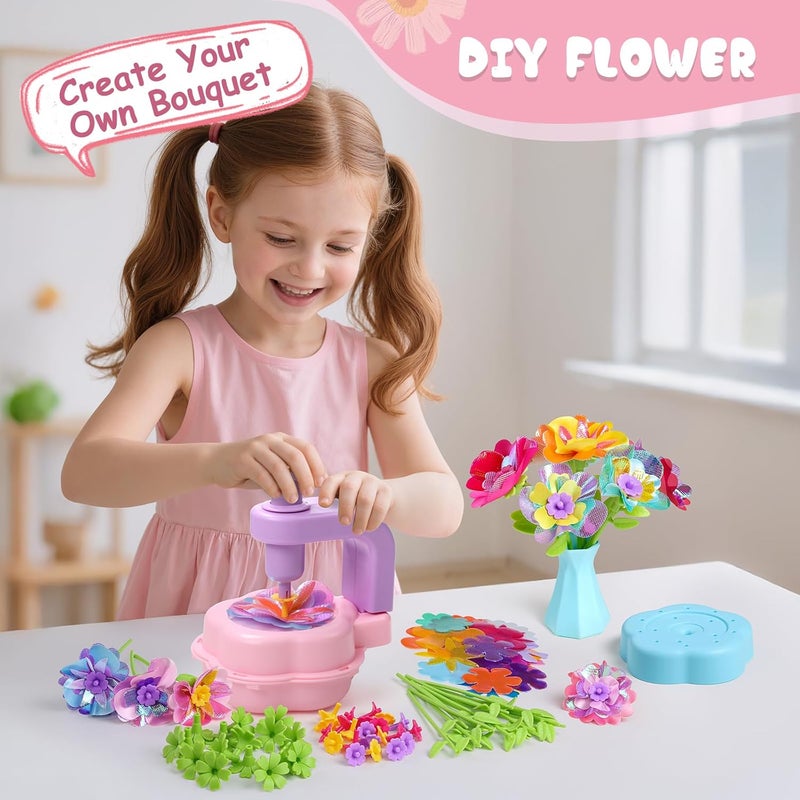Scvcid Fabric Bouquet Toys Include Extra Accessories Set, Arts and Crafts for Kids Ages 3-12, DIY Flower Craft Kits for Toddler, Birthday Gifts for 3 4 5 6 7 8 9 10+ Year Old Girls - Image 5